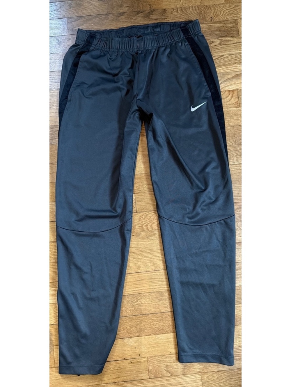 Large - Men - Nike Black Athletic Track Pants